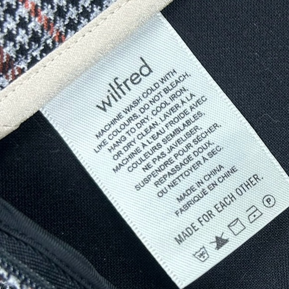 Aritzia Wilfred Kick Flare Plaid Pant Sz. 2 Houndstooth Preppy Academia OldMoney - Picture 10 of 16